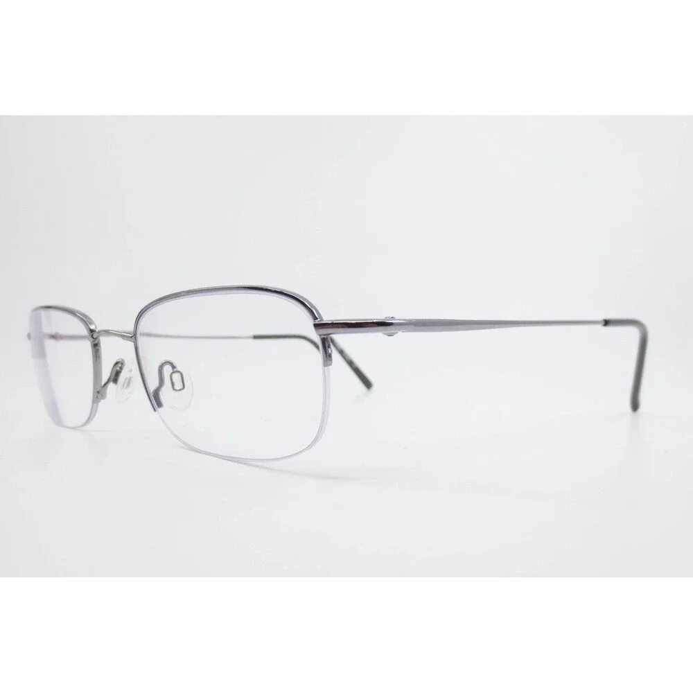 Flexon by Marchon 607 Eyeglasses Gunmetal Titanium Semi-Rimless Frames 51-20-145